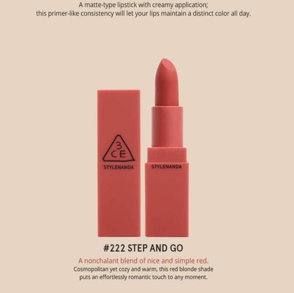 Stylenanda 3CE matte lipstick - #222 Step And Go - Picture 13 of 14
